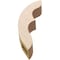 Ekena Millwork 3-inch W x 12-inch D x 16-inch H Ozark Rough Cedar Woodgrain TimberThane Knee Brace, Primed BRCUR03X12X16OZKRCPR - alternate 5